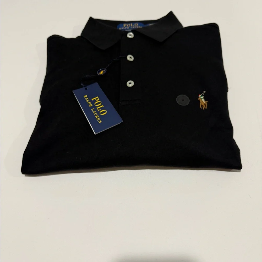 Ralph Lauren Men's Black Polo Shirt Soft Cotton  size M - Picture 6 of 6